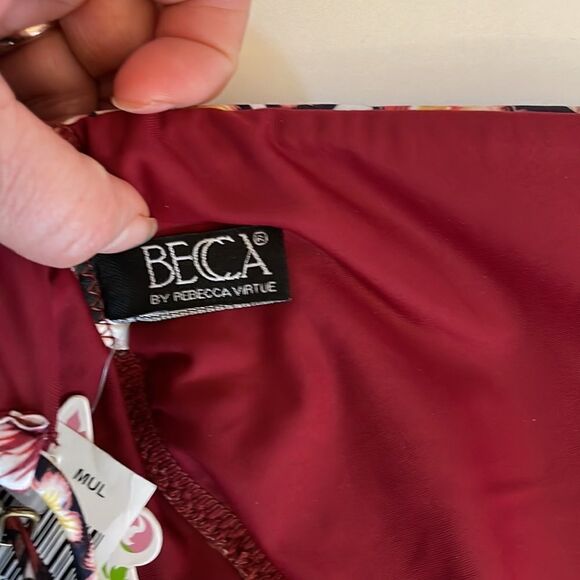 BECCA SWIM BIKINI HALTER TOP.  NEW WITH TAGS - Picture 5 of 7